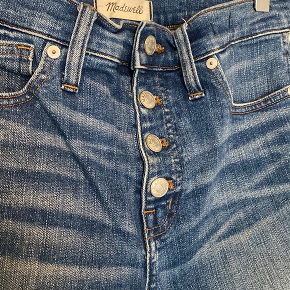 Madewell Slim Straight Jeans: Distressed Button-Front Edition - Picture 10 of 14